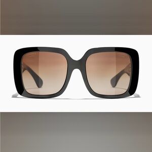 CHANEL Black and Brown Sunglasses